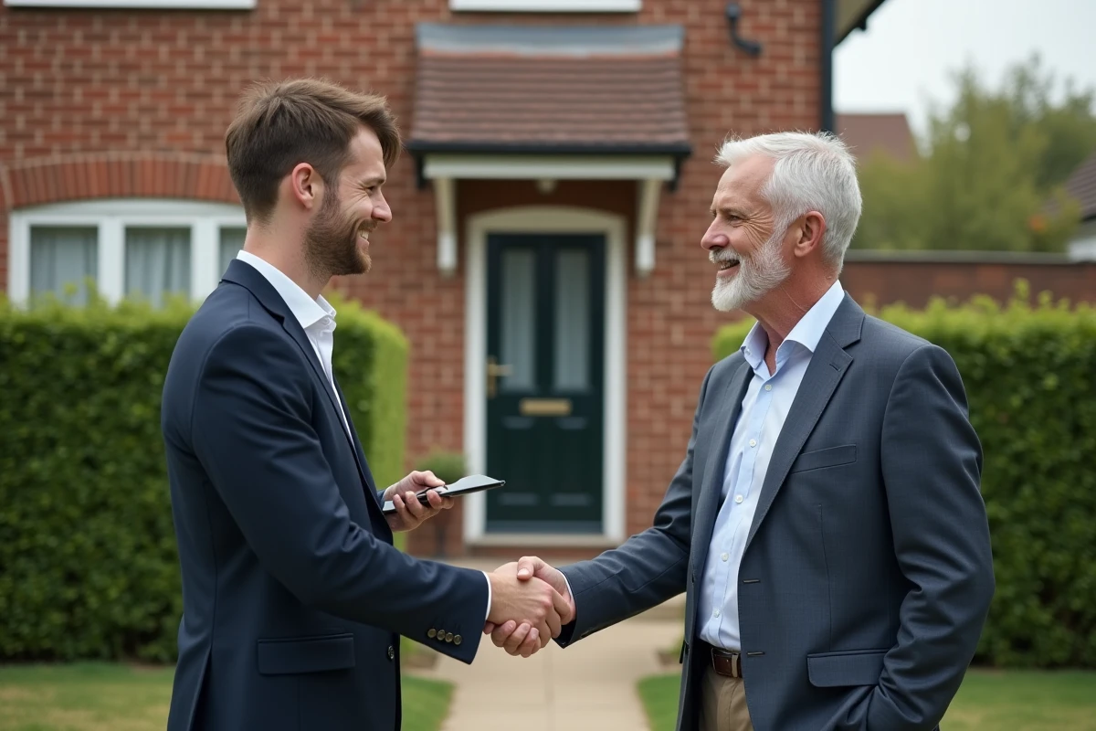 Homme professionnel serrant la main d